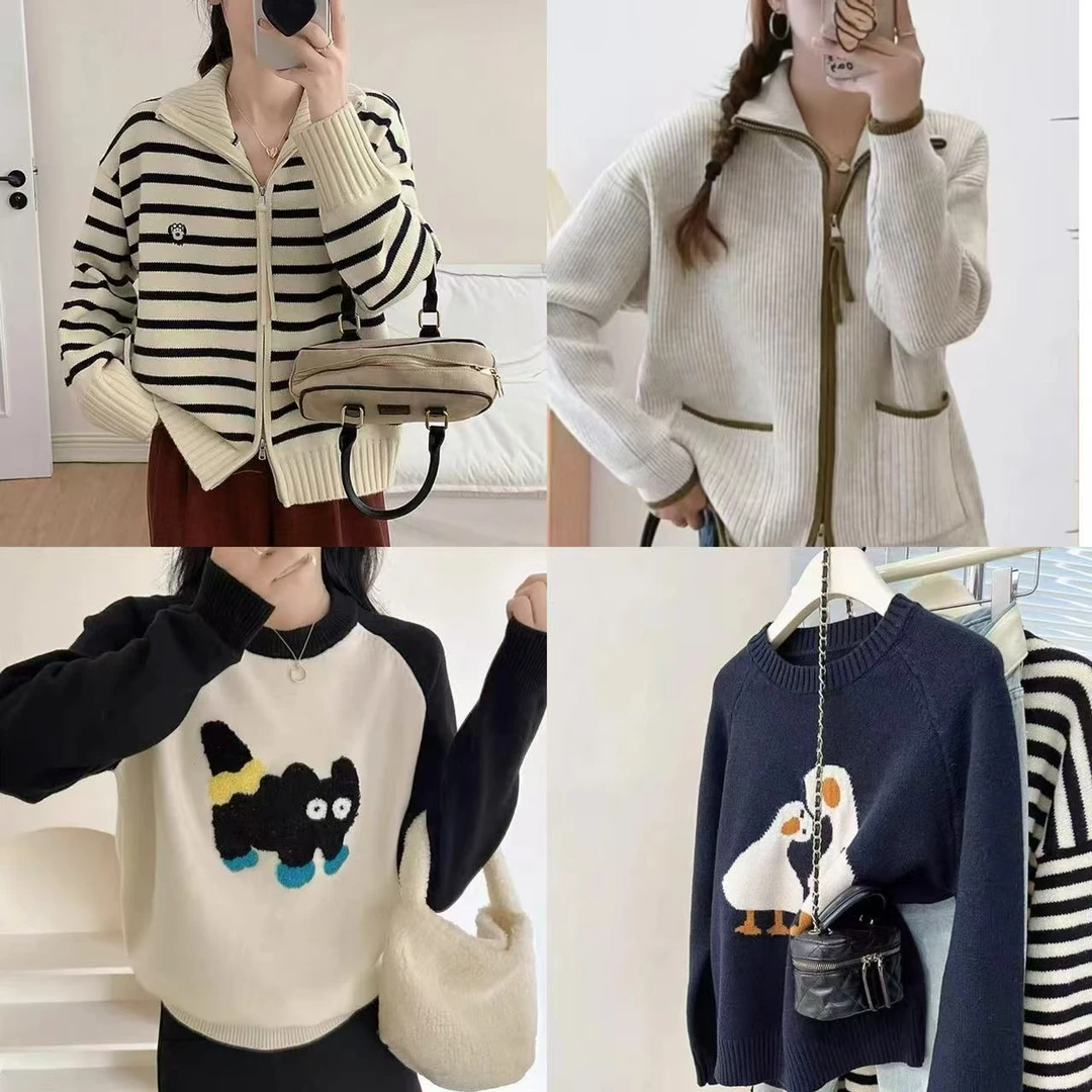 凯拉【编号01-30合集】女装2024韩版网红秋冬长袖针织衫ins休闲百搭