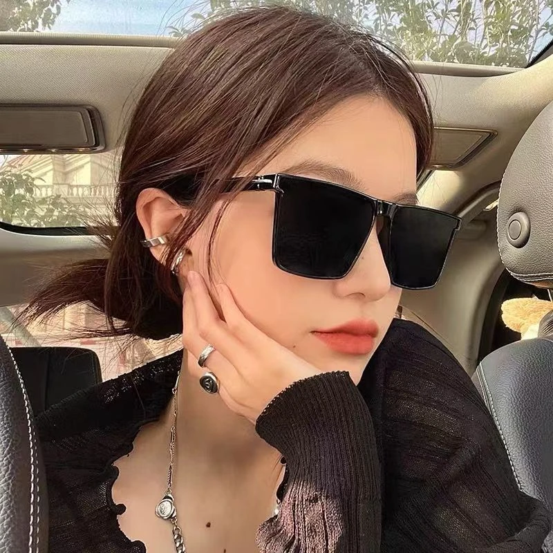 开车专用时尚墨镜潮流复古大框网红遮阳太阳镜百搭潮流高颜值眼镜