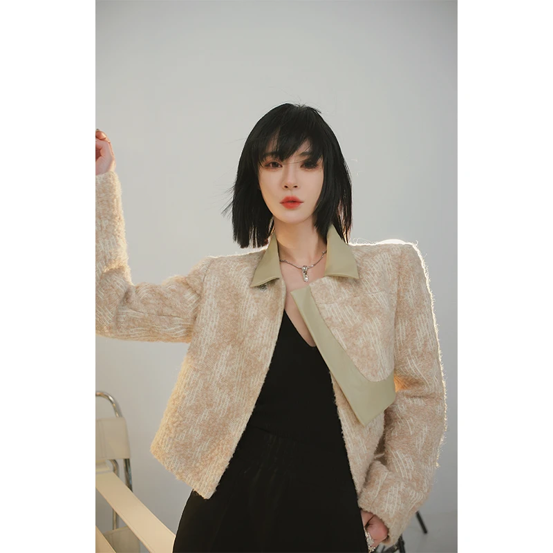 NAVST新人专享肌理拼接搭片短外套C2109085WT2百搭小众时尚宽松