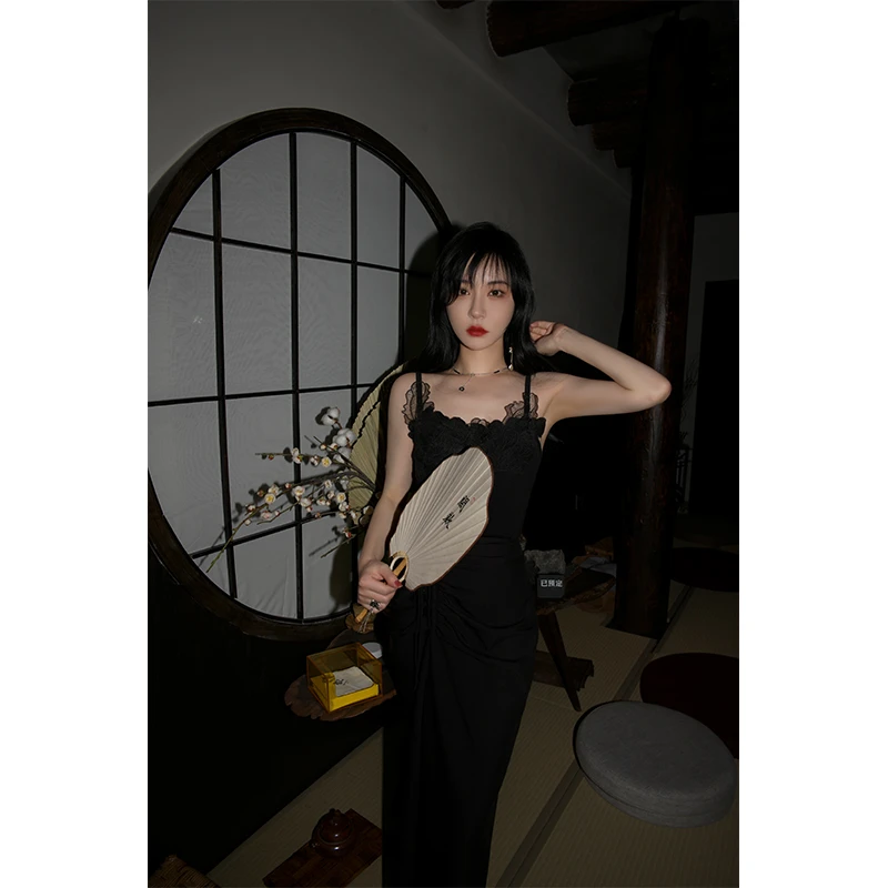 NANA胶囊系列立体手工花轻薄禅意吊带C2202011BX3小众显瘦名媛