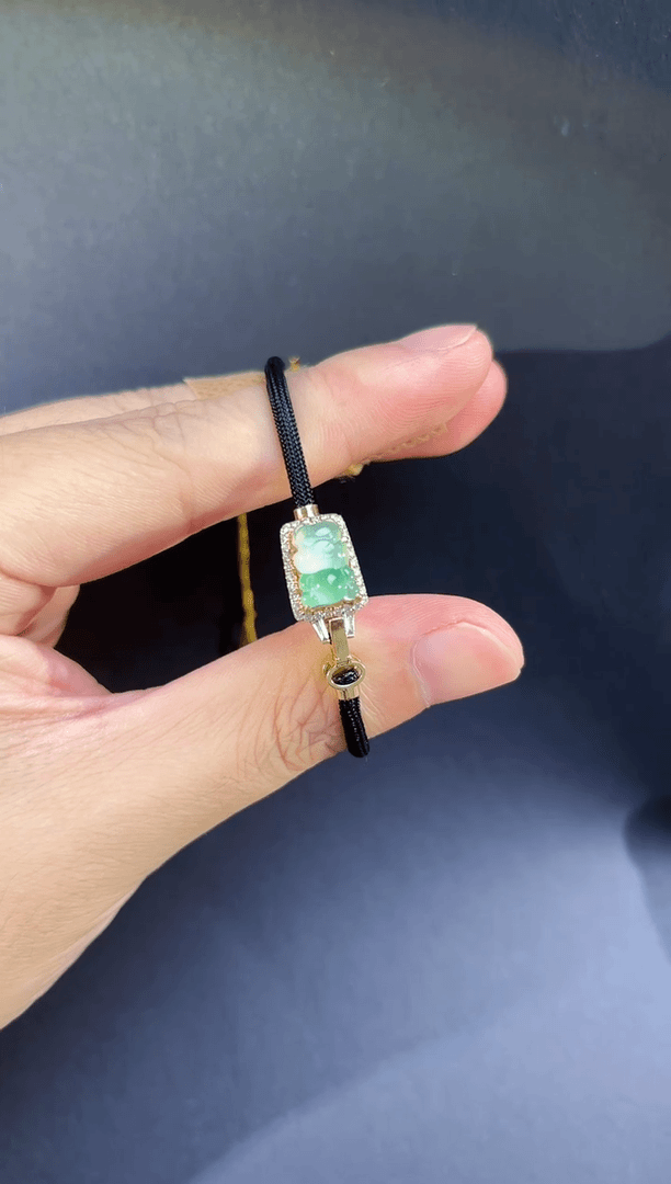 【闪购商品】翡翠手绳18K金镶嵌不退不换翡翠手绳