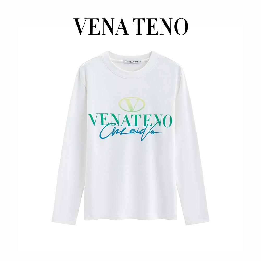 VENATENO秋冬新款圆领卫衣长袖男士T恤打底衫舒适休闲运动68237