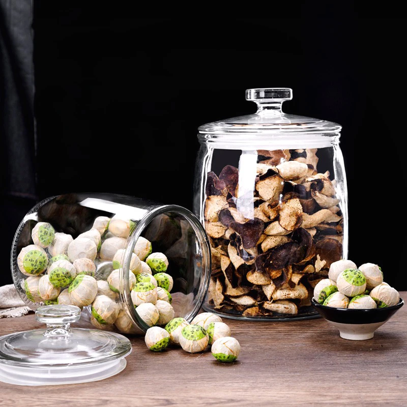 陈皮储存罐专用大容量玻璃密封茶叶罐小青柑瓶子中药材收纳瓶空瓶