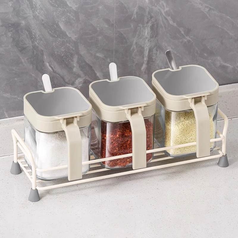 实用调料盒套装家用组合装厨房收纳盒调料瓶味精盐罐调味料调味罐