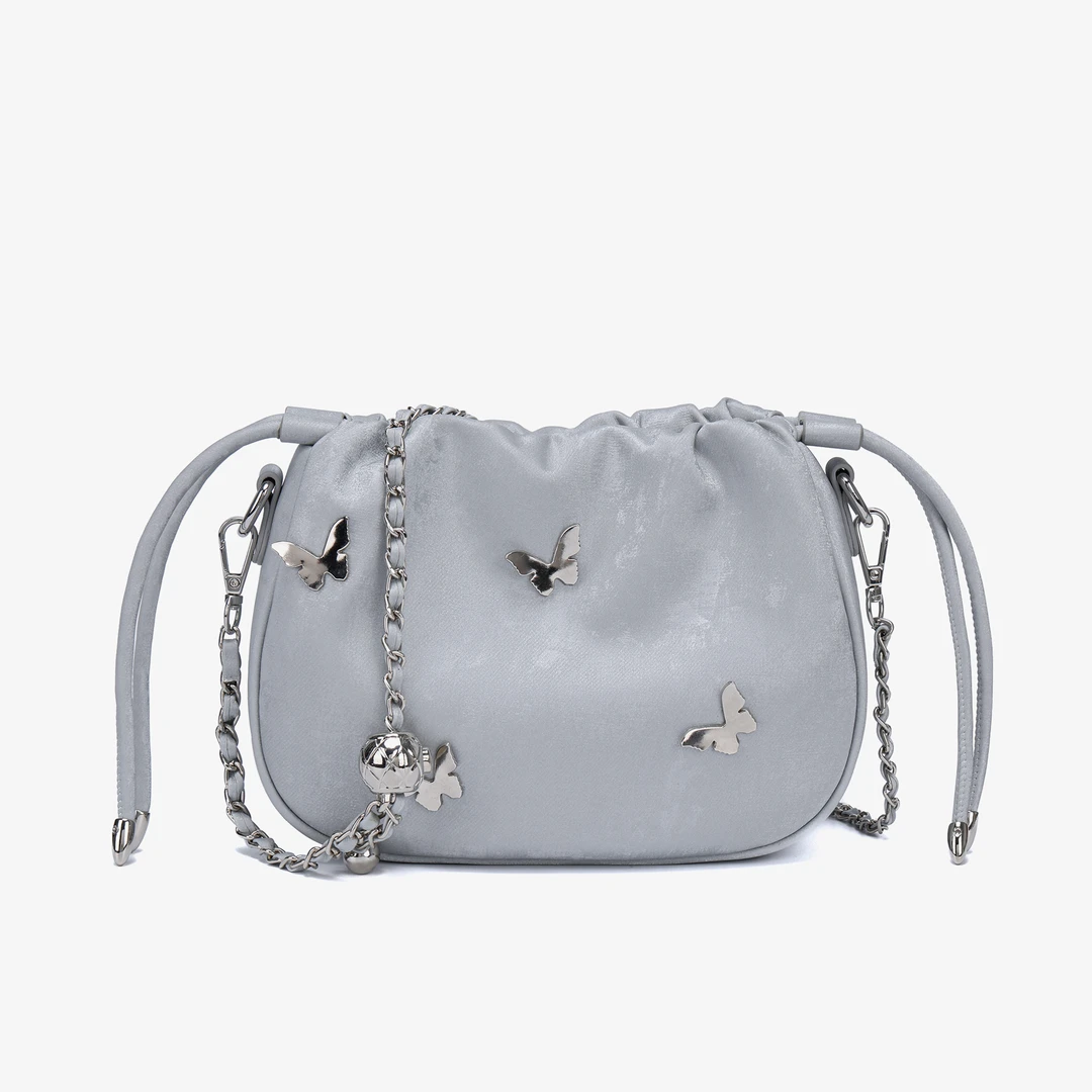 2024新款简约百搭女士蝴蝶福袋包单肩斜挎包