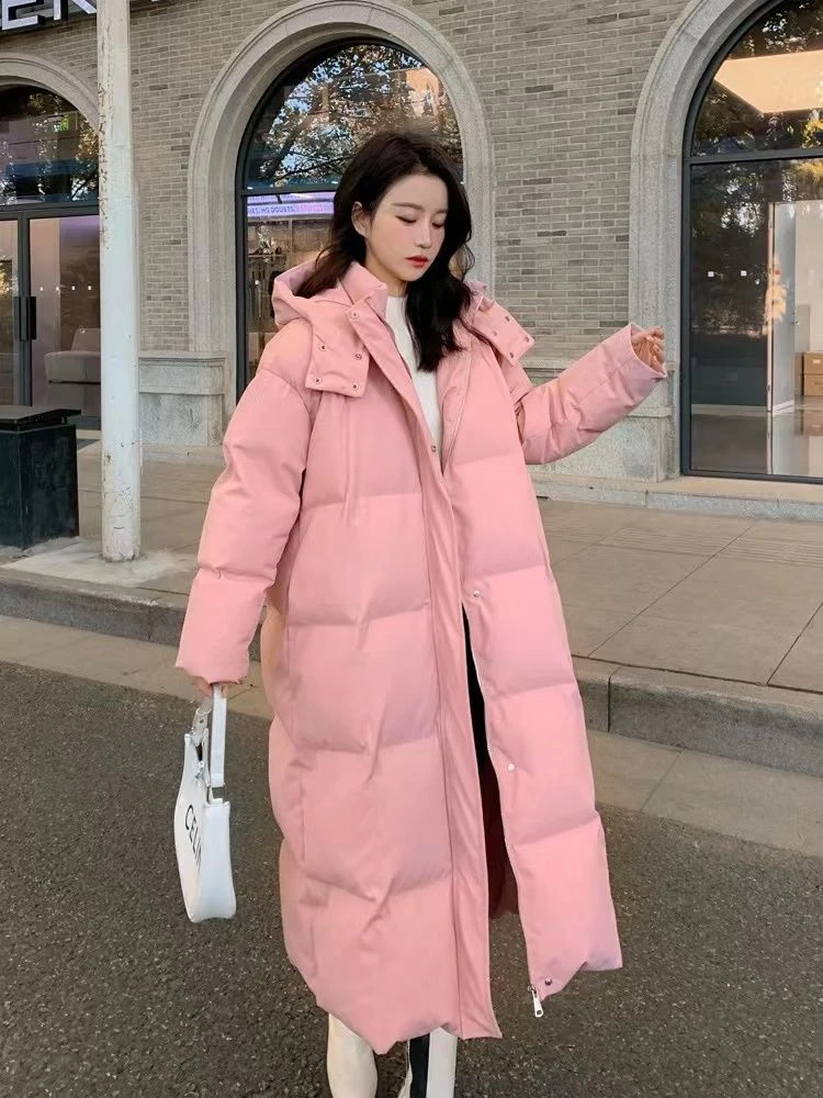 雪中飞羽绒服棉衣女oversize面包服羽绒服冬季外套长款加厚棉袄20