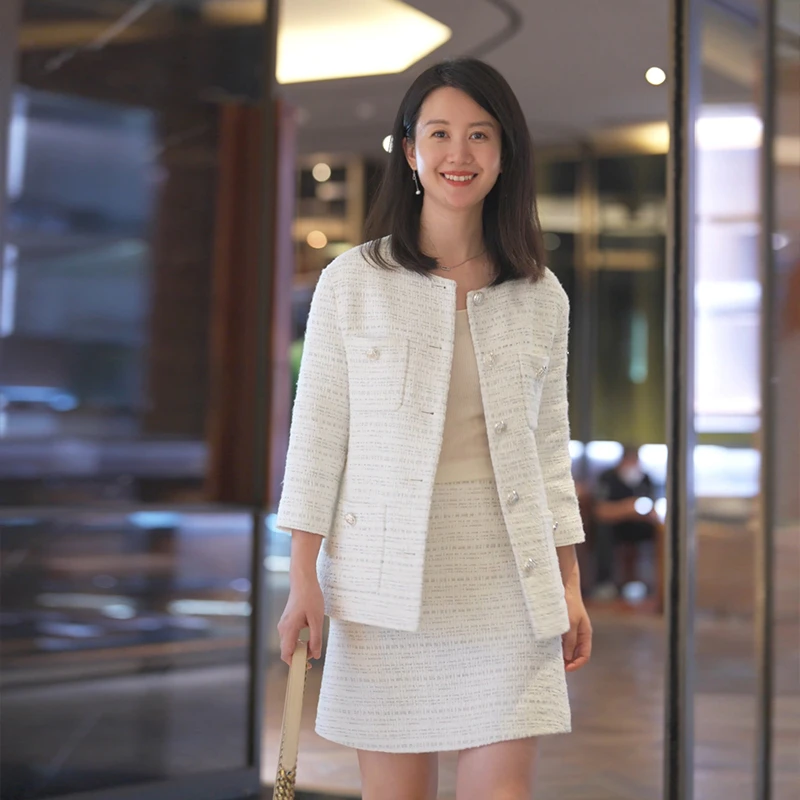 Ulight【银装素裹】日本进口小香风外套