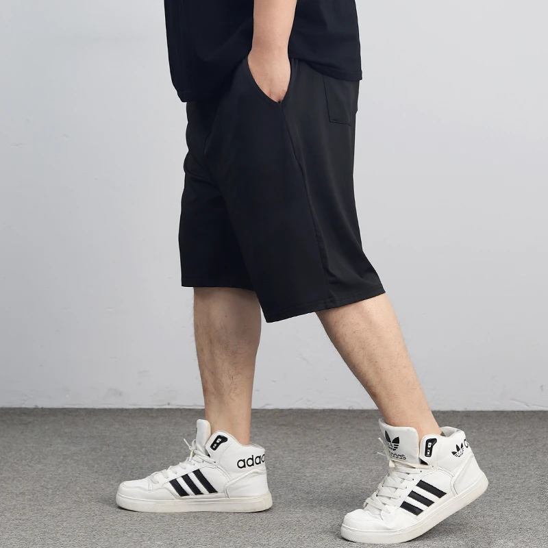 加肥加大码冰丝短裤男士五分裤宽松肥佬运动弹力胖子特大裤衩夏季