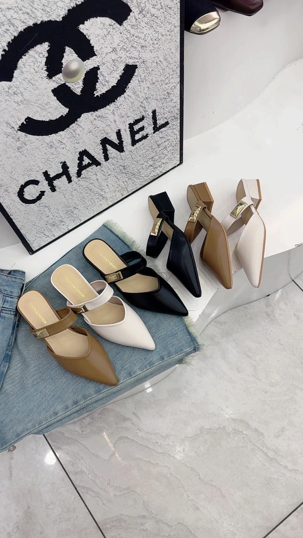 舒服百搭外穿包头拖鞋尖头Y077-1