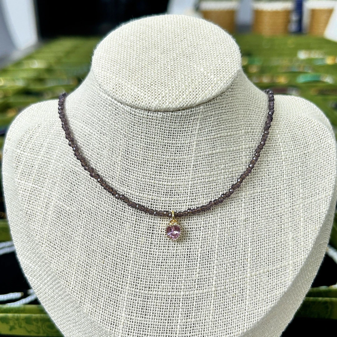 8328时尚紫色手工百搭锁骨链