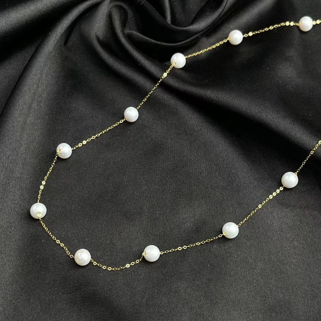 TH1219-77-110珍珠项链18k（一件/多样性发/约3-5mm/长约43cm）H