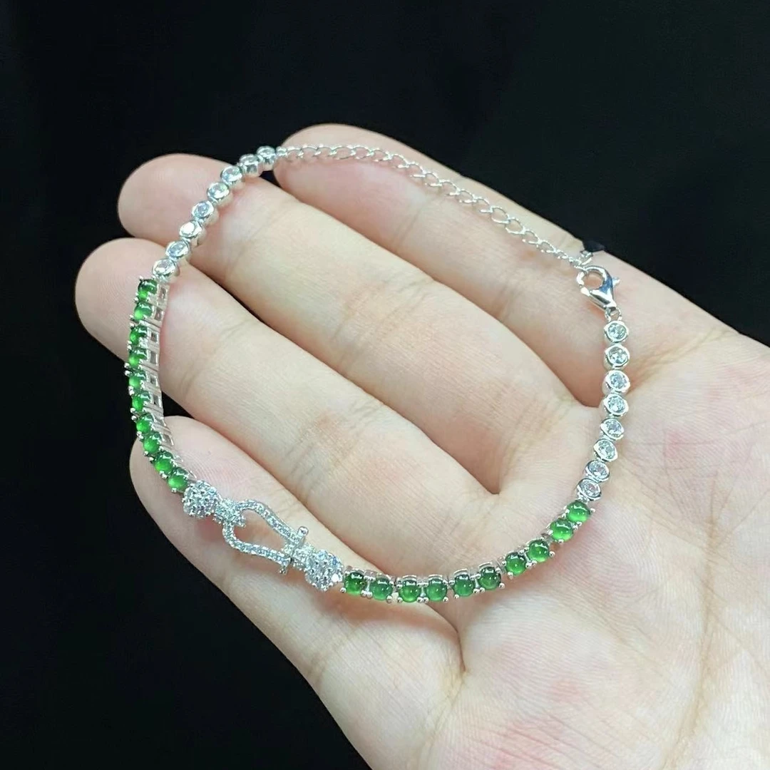 TH0106-222-141翡翠手链（一件/多样性发/约2mm/长约20cm）Z