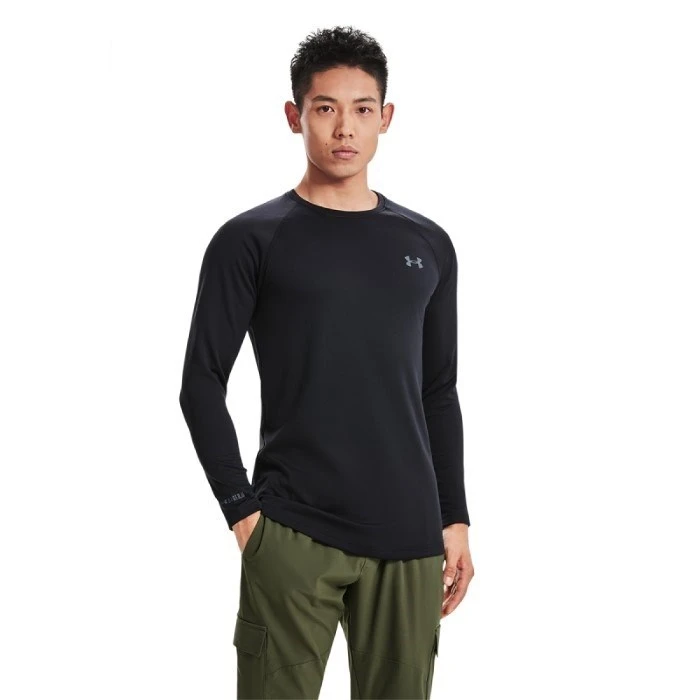安德玛UA正品男子24年新款户外运动速干上衣专业跑步训练长袖T恤
