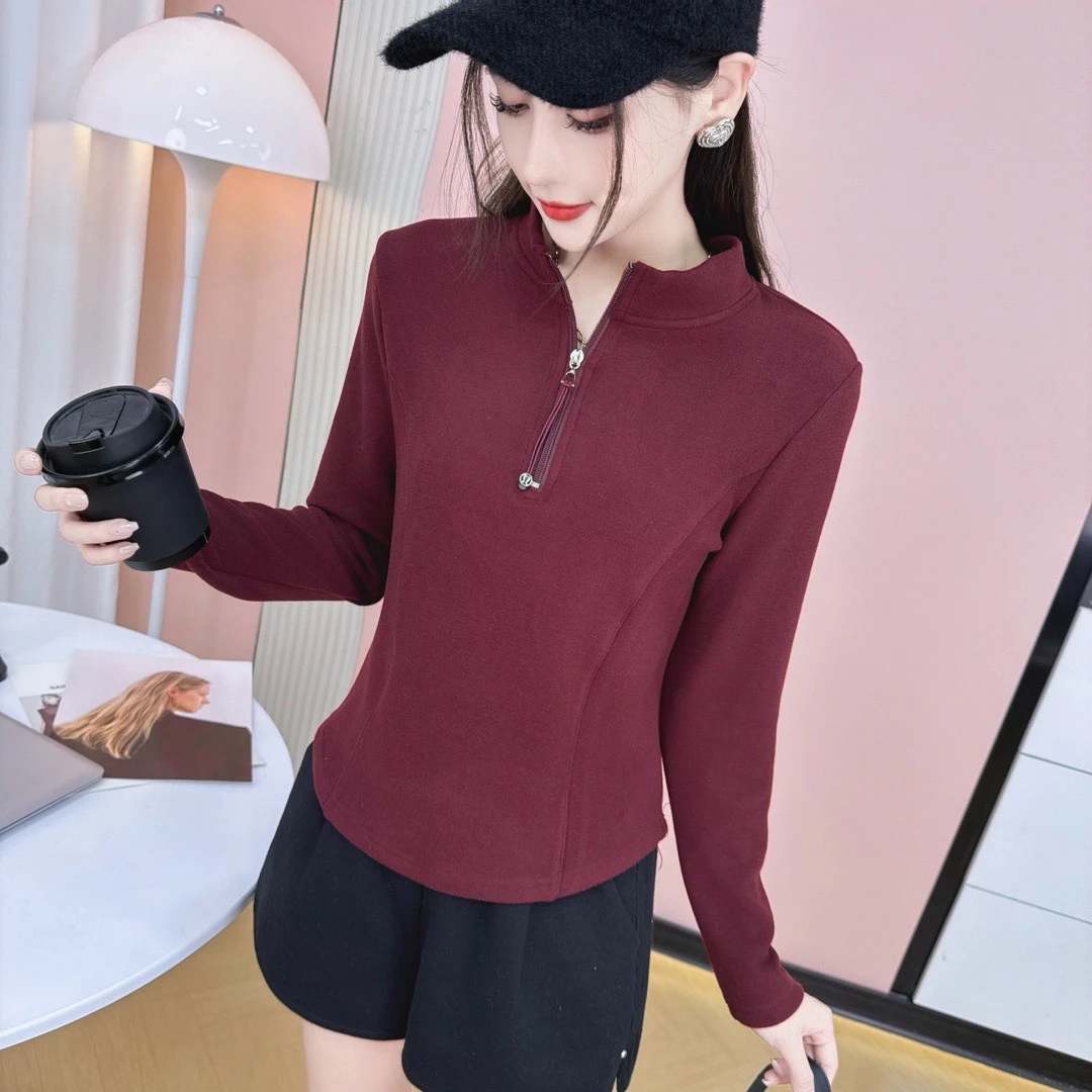 舒适保暖圆边设计单衫