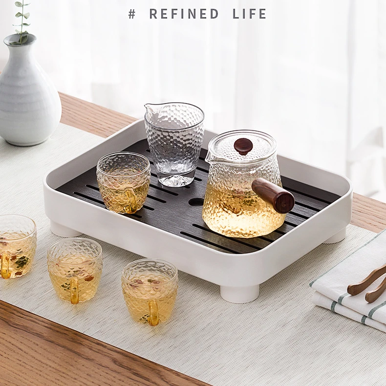 茶盘家用托盘轻奢现代沥水小型茶具精致简约简易日式北欧茶海客厅