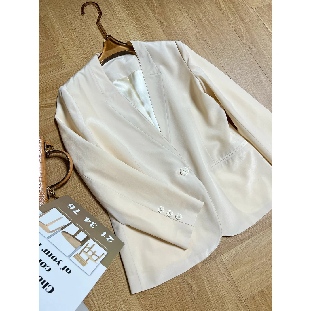 【真丝西装】2023新款百搭气质显瘦短款时尚修身小西装MF-169