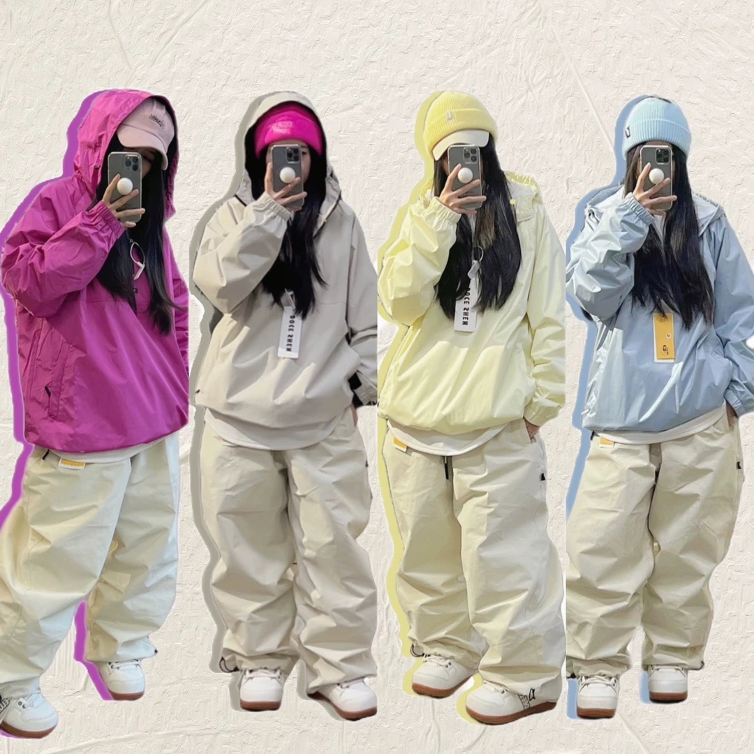 Doce23-24新款珠光单板滑雪套装滑雪服套装情侣透气加厚