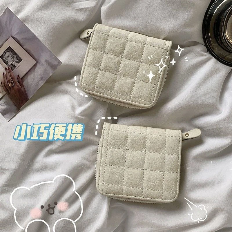 简约小卡包~ins风复古女款小巧精致零钱包简约迷你大学生卡包钱夹