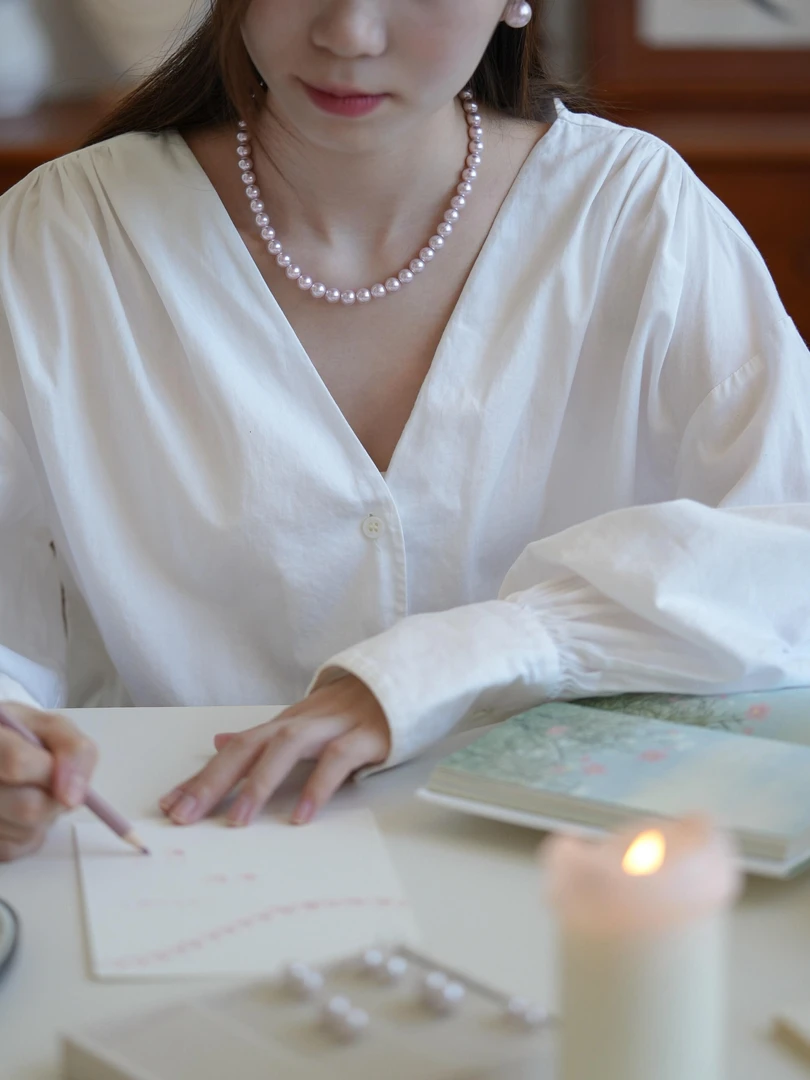 链子925银 Dayna白色系项链轻奢极光链10MM-YQ005赠手链