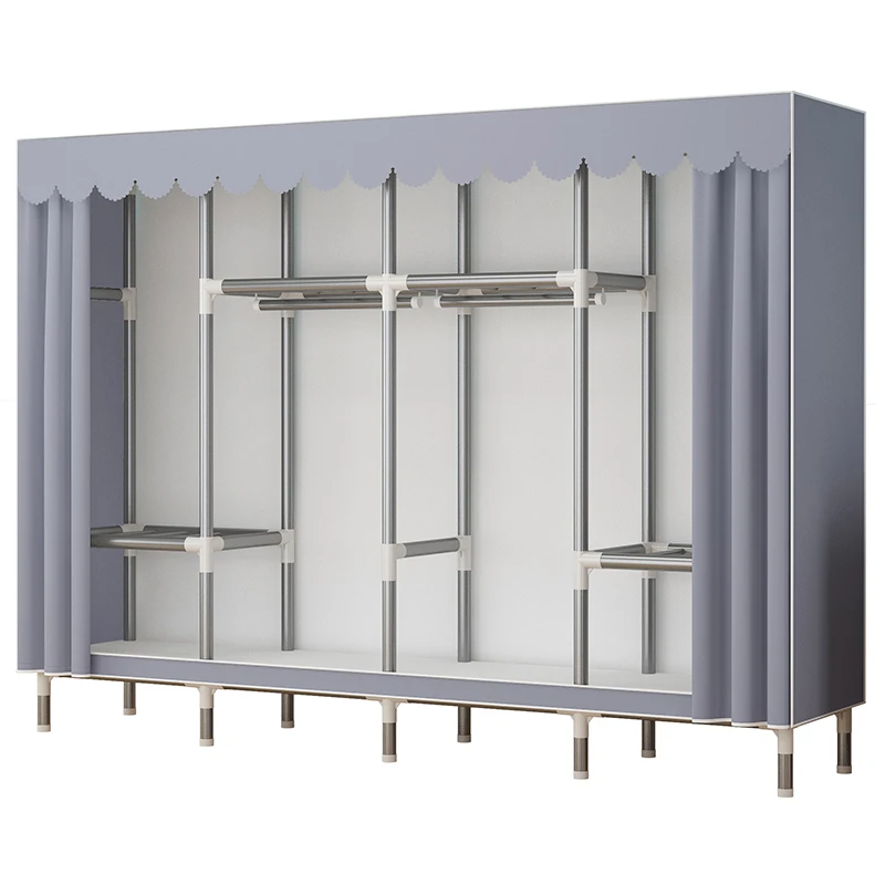 2023新款衣柜出租房用结实耐用加粗加厚简易衣橱卧室家用收纳衣橱