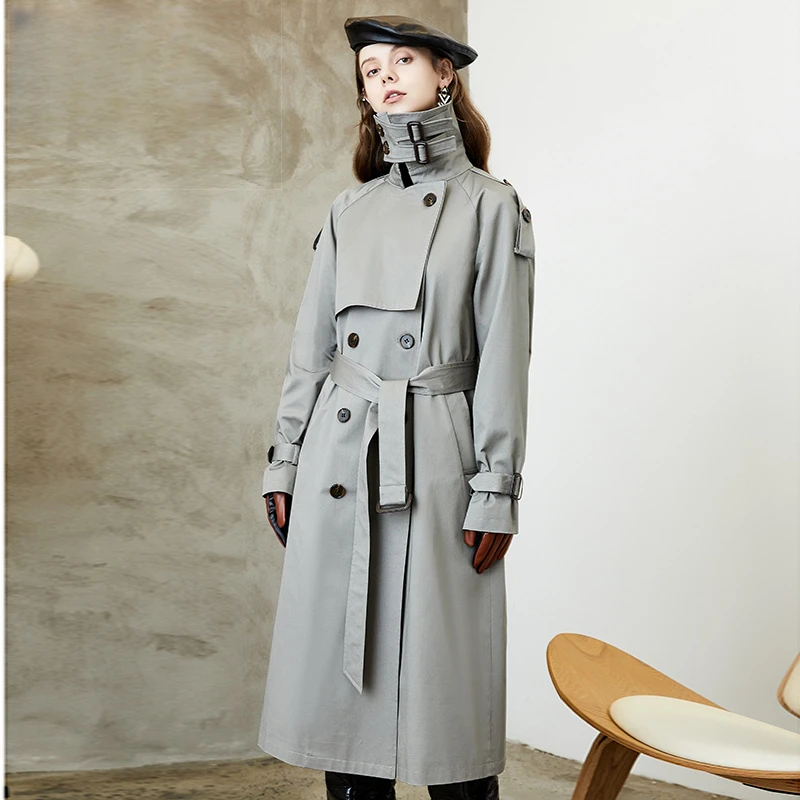 Breezy过膝长款风衣女2025春秋新款流行韩版秋冬气质收腰显瘦外套