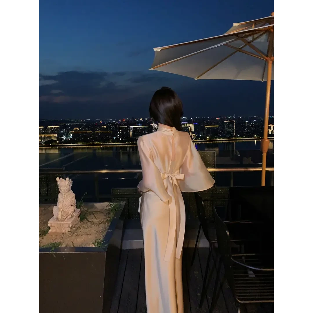 【湘雨风恋】设计感浪漫气质仙气显瘦轻奢连衣裙ZX024142 ZX024143