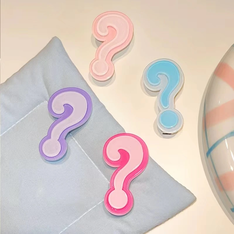 趣味搞怪问号发夹女侧边碎发刘海小夹子可爱彩色甜美创意鸭嘴夹