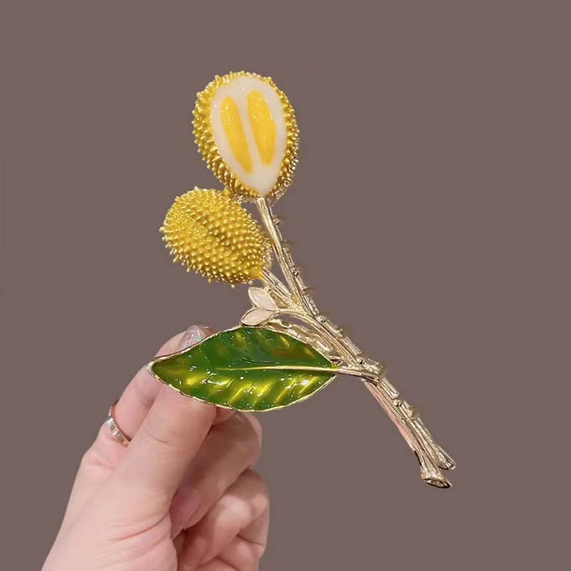 合金发饰 可爱榴莲抓夹 搞怪女后脑勺盘发发夹 精致时尚古风发饰