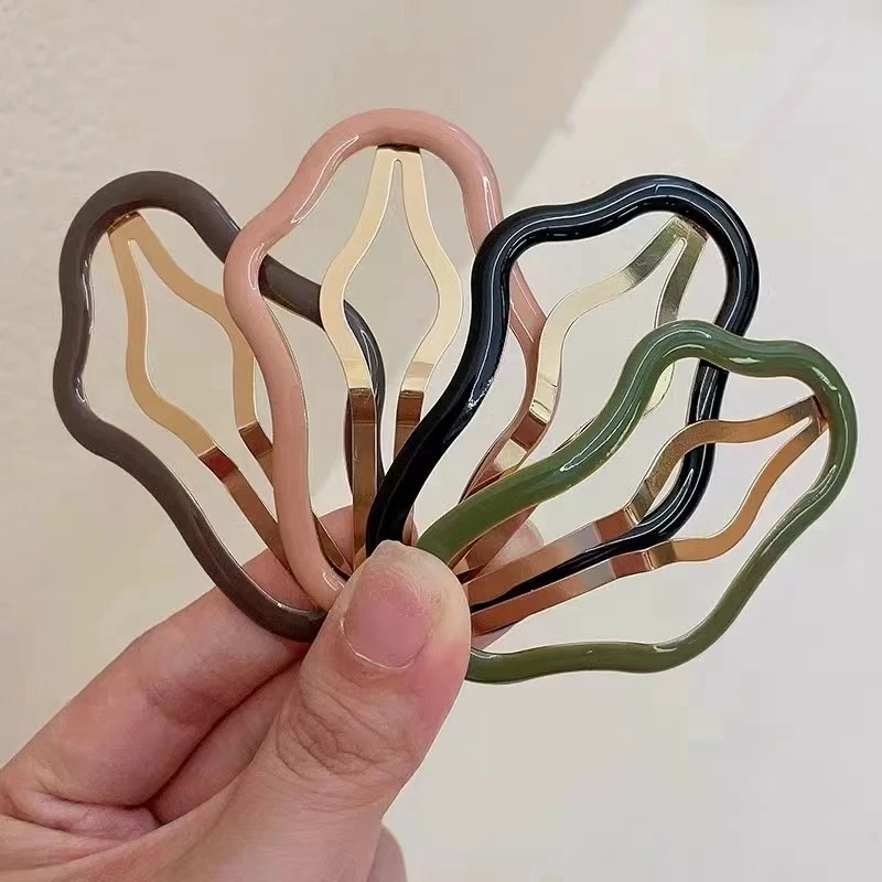 非金属亚克力发饰 云朵镂空发夹多巴胺五角星侧边刘海BB夹发饰