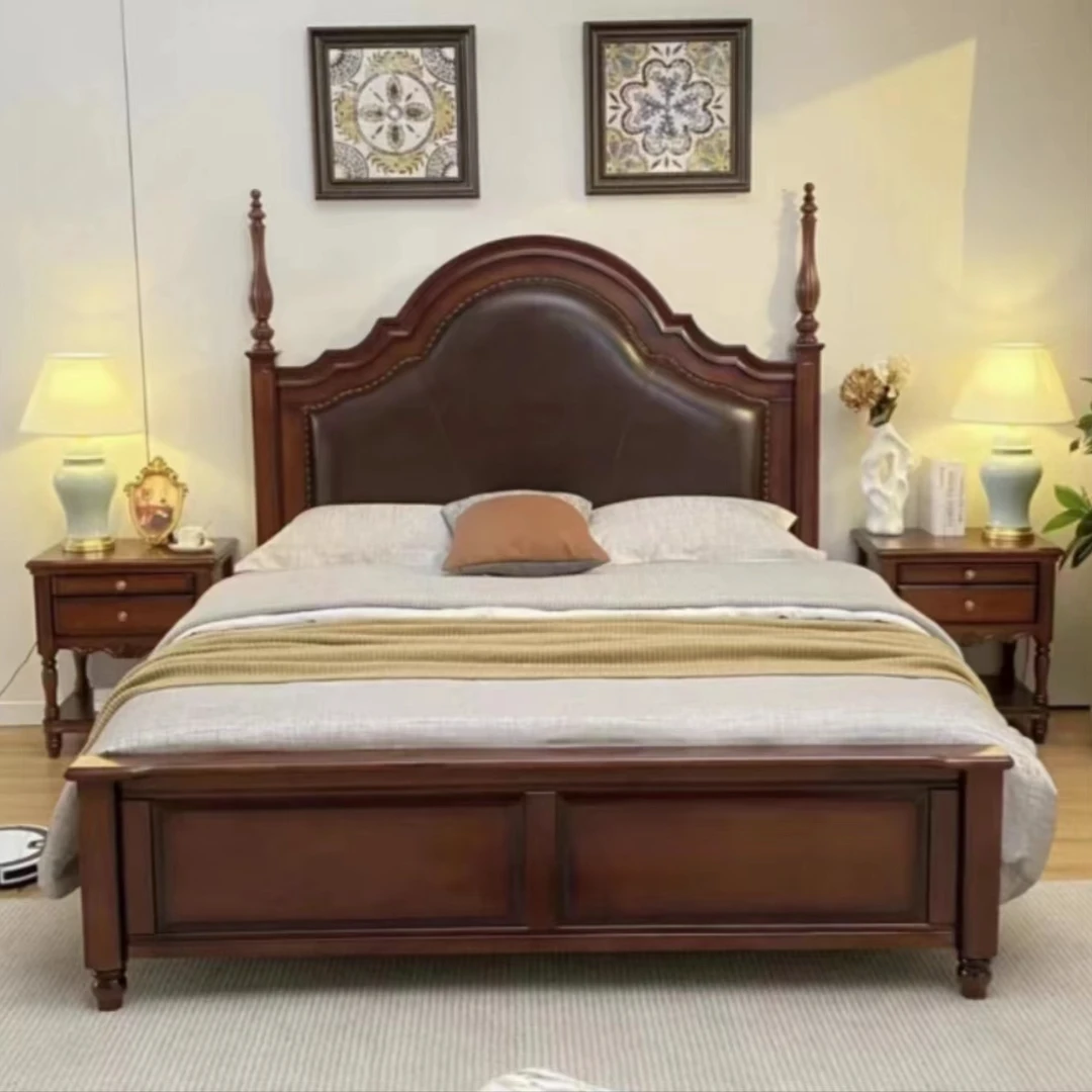 欧式大床美式衣柜简约实木床主卧双人床储物