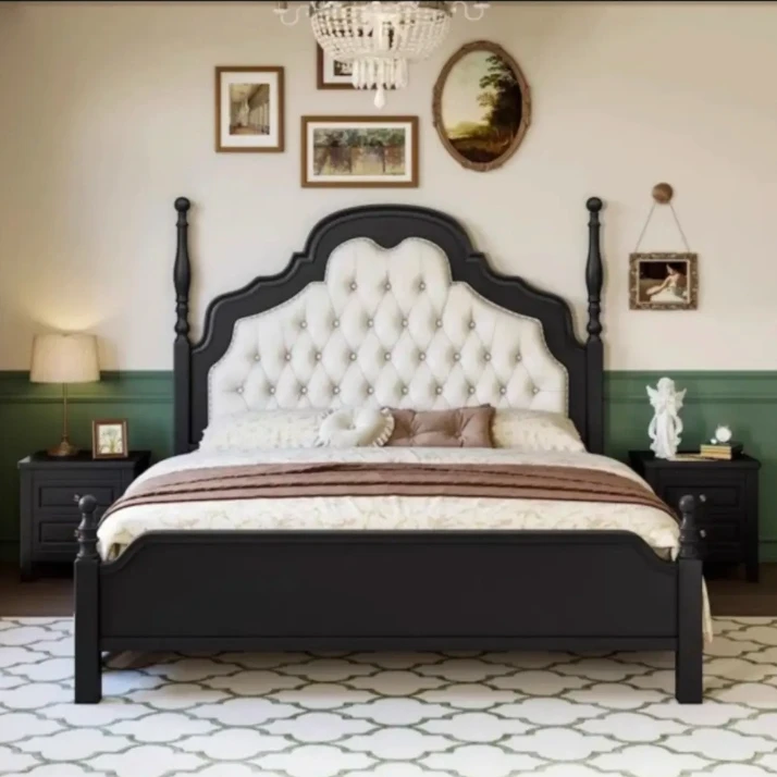 美式轻奢家用简约中式大床双人床婚床