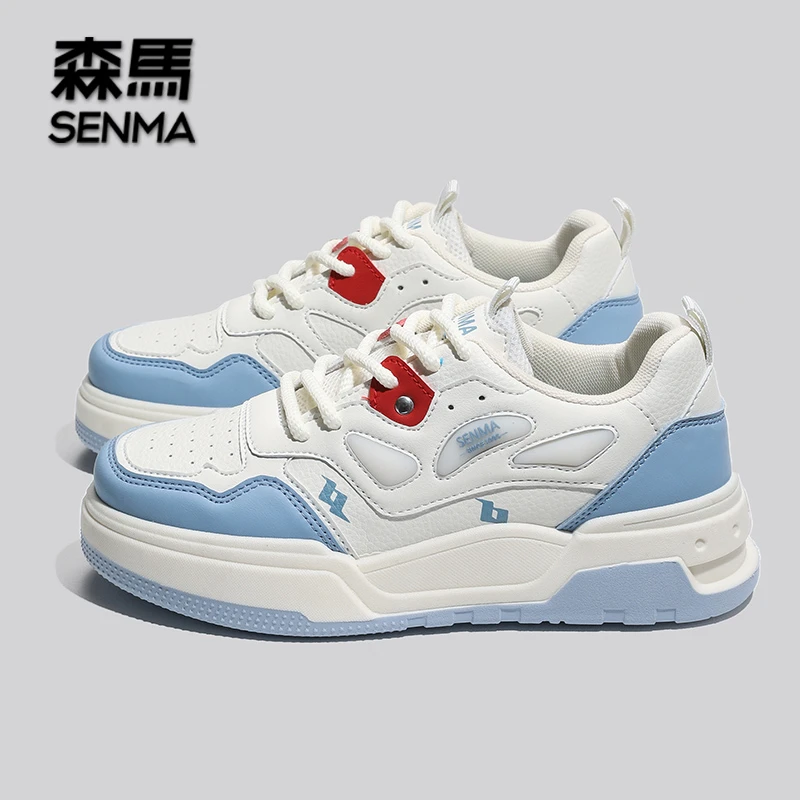 SENMA/森马4cm学院风厚底小白鞋女2024年秋季新款板鞋时尚休闲鞋