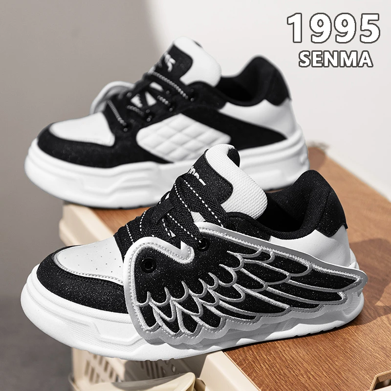 SENMA/森马高能面包鞋子女鞋潮流新款透气ol小众百搭低帮运动鞋男