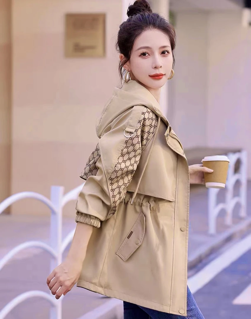 【宠粉专属】Y1988撤柜轻奢欧版时尚外套风衣连帽百搭上衣外套女