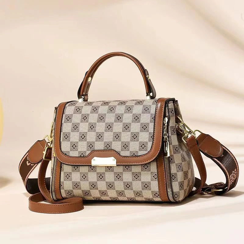 【当天发货】大容量方包欧货棋盘格2025新款百搭手提单肩斜挎女士包