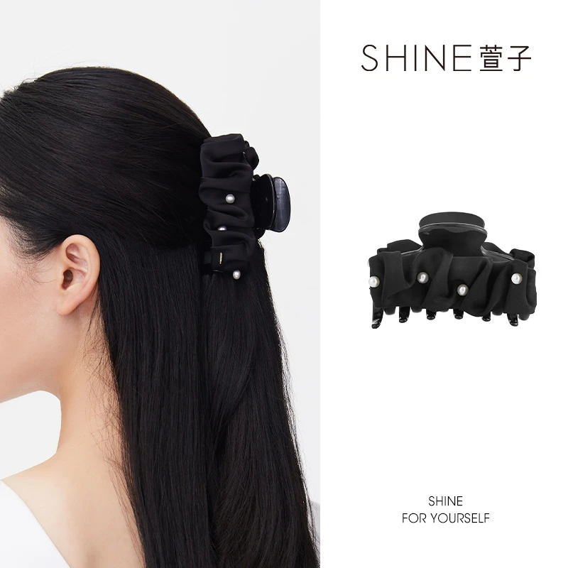 萱子黑色气质素款简约优雅网红固定神器时尚百搭小抓夹