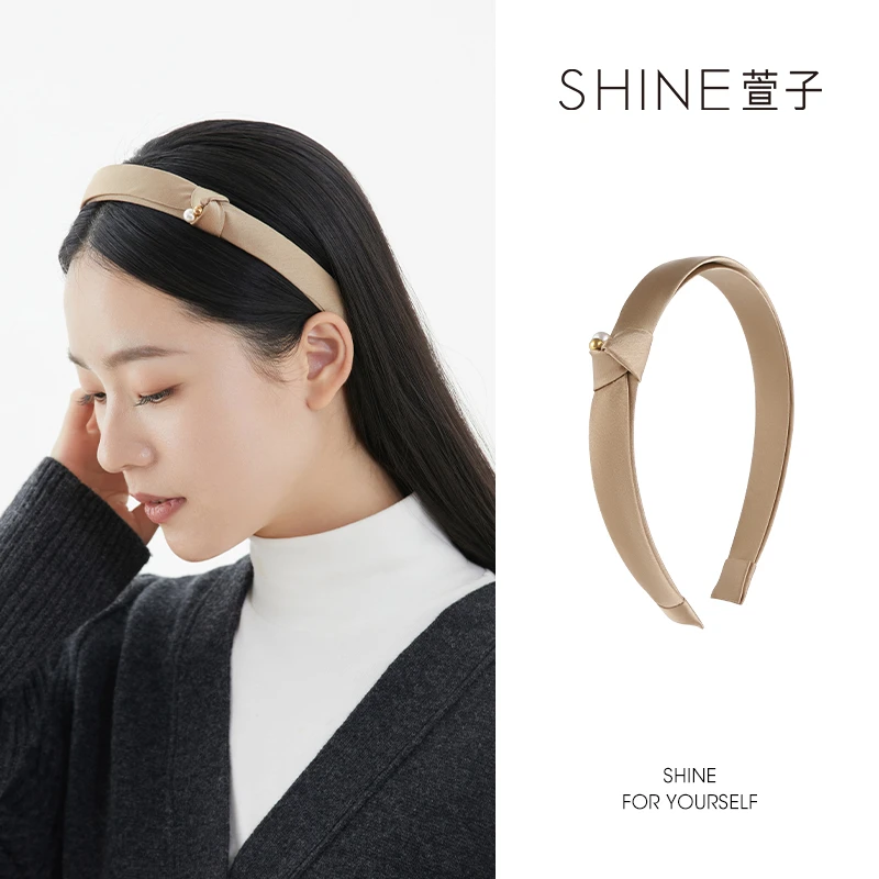 萱子时尚百搭简约优雅韩版秋冬发卡宽边纯色法式女