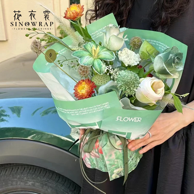 花衣裳  春天多巴胺花语花卉风牛皮纸鲜花花束包装纸包花纸