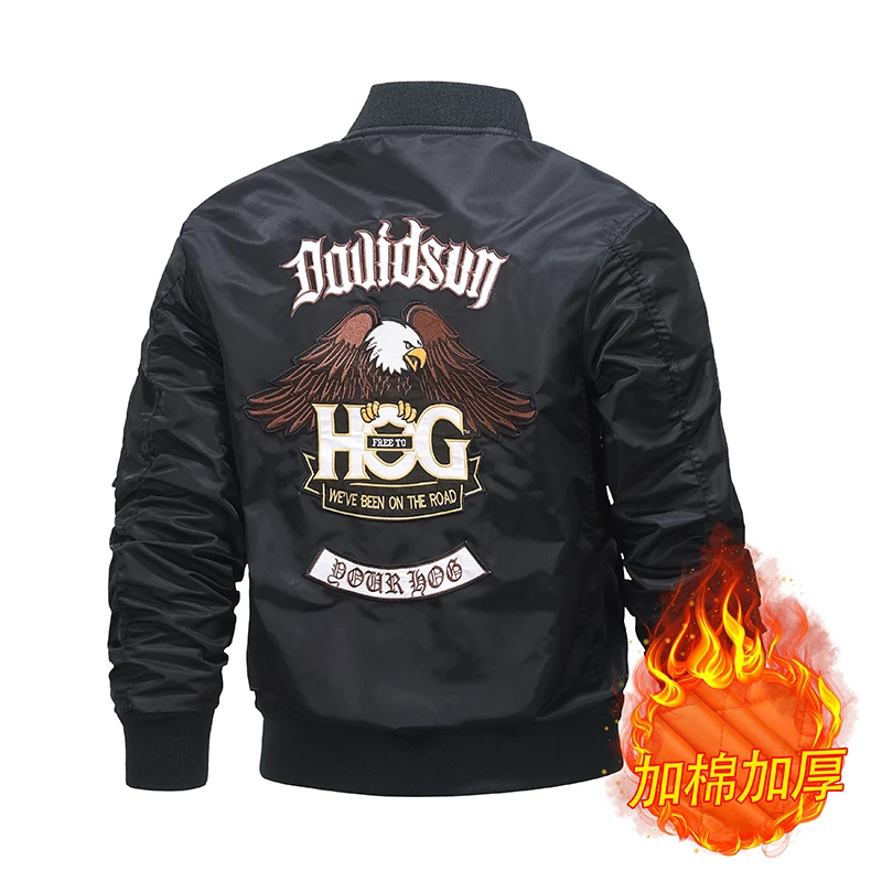 sovice TB 美式MA1飞行员夹克加棉秋冬运动休闲加厚刺绣机车服男