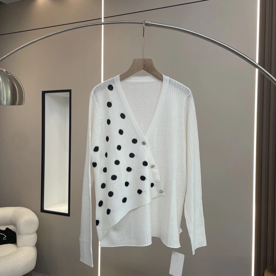 【主播推荐6003】女士秋冬针织衫拼色百搭休闲时尚