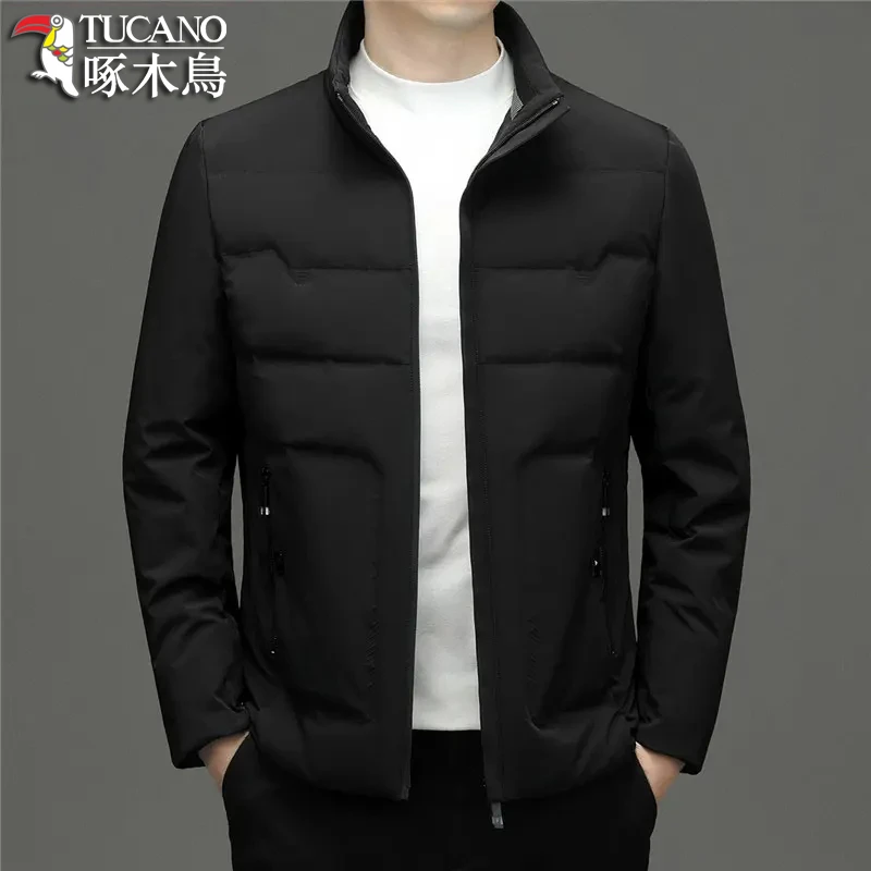 啄木鸟羽绒服男冬季加厚2024新爆款白鸭绒服上衣立领男士冬装外套