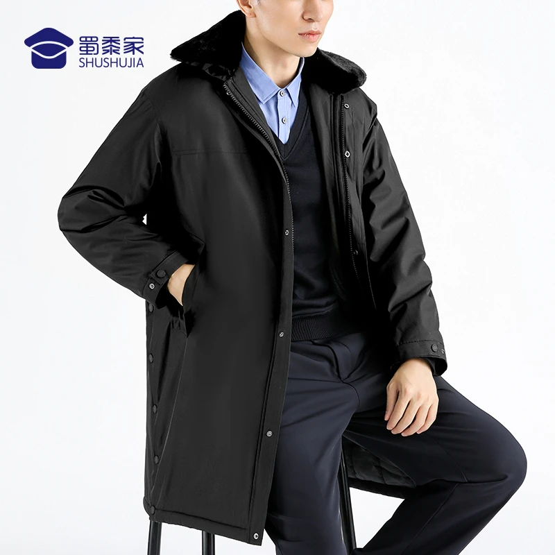 蜀黍家【通勤棉大衣+中长款通勤羽绒服】冬季保暖防风棉服连帽外套