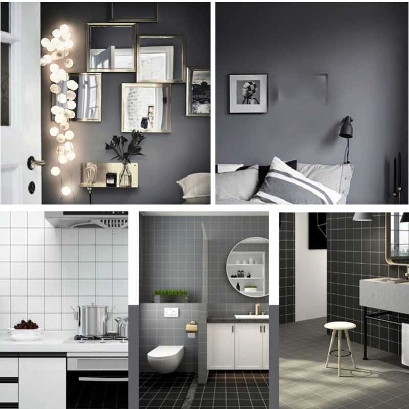 墙纸卧室男生ins风灰色家居橱柜墙贴纸翻新自粘专用厕所防水防潮