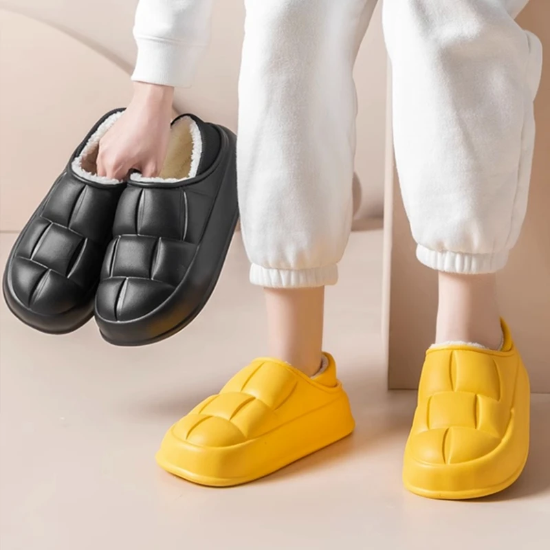 防水全包棉拖鞋男士秋冬季包跟家居家用加绒保暖情侣款外穿棉鞋女