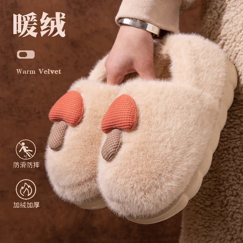 棉拖鞋女款2025新款冬季室内家居月子鞋全包跟棉鞋毛绒情侣秋冬天