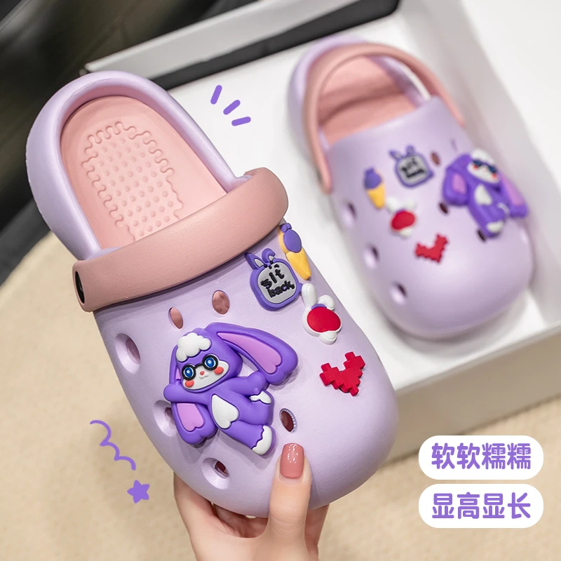 洞洞鞋女款2024新款夏季外穿防滑厚底网红eva包头沙滩凉拖鞋女士