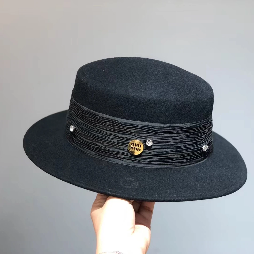 2007秋冬新款平顶礼帽女英伦复古百搭时尚休闲爵士帽画家帽