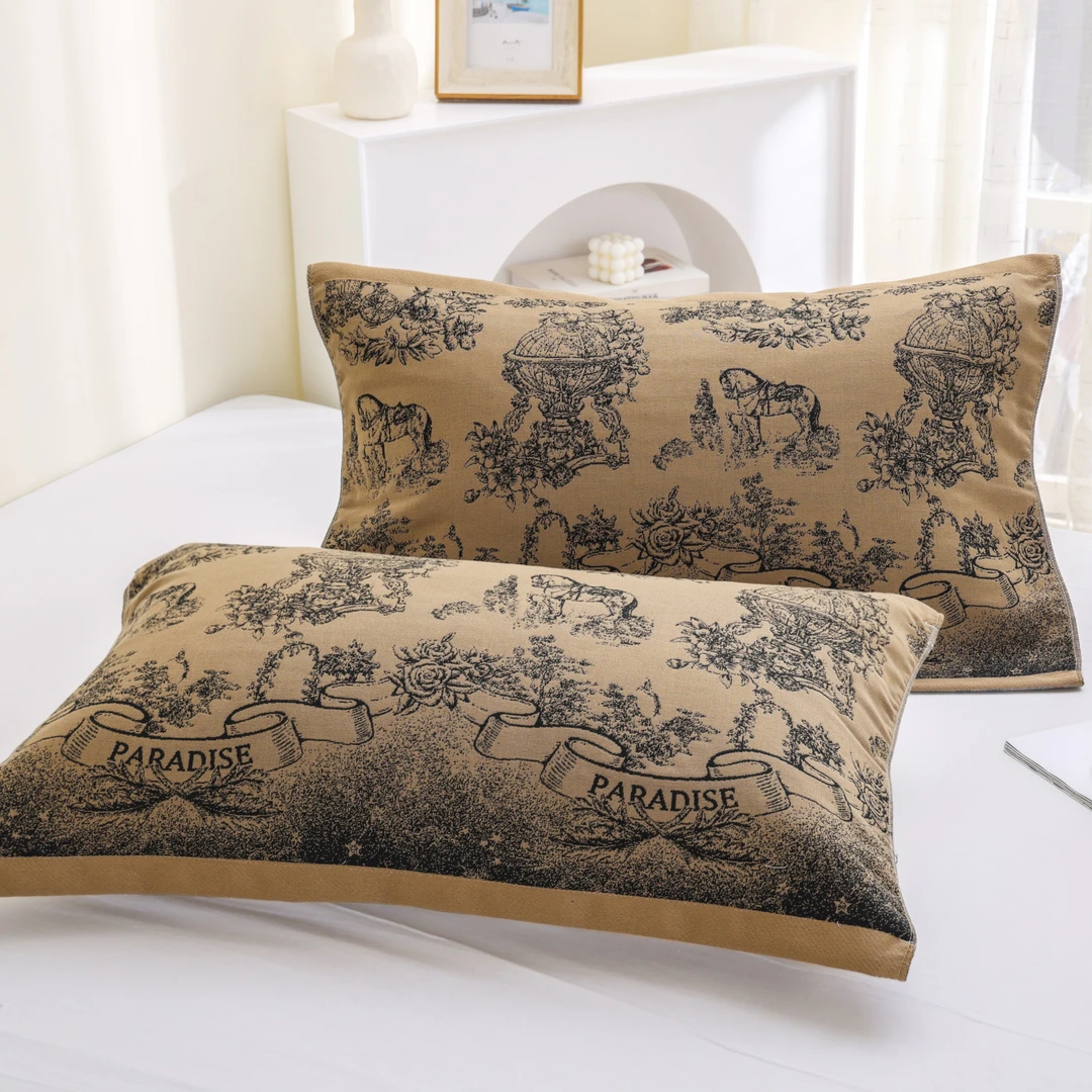 【拉蒂斯枕巾-（新版）】50*80cm精品轻奢风纯棉柔软亲肤功能四季枕巾