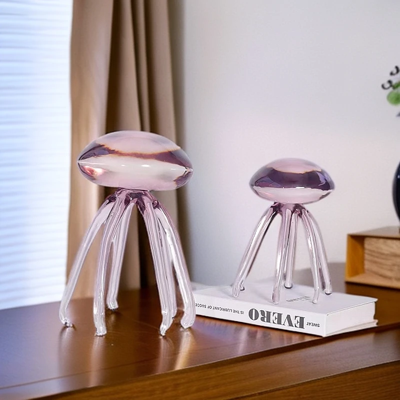 现代透明水母饰品 家居样板房售楼处直播间民宿别墅酒店软装摆件