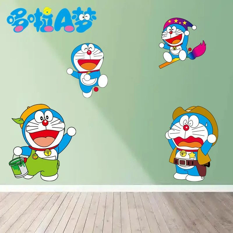 哆啦a梦贴纸大号壁纸墙贴画男孩女孩儿童房间装饰贴哆啦a梦车贴